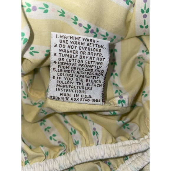 Vintage Wamsutta Supercale Plus Twin Sheet Set Floral Cottagecore USA - Picture 5 of 5